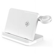 Wireless Charger Station For Samsung Z Fold 5, 4 in 1 Foldable Fast Charging Stand Dock for Galaxy Z Fold 4/3, Z Flip 5/4/3, S24/S23/S22, Note20/10 Ultra, Watch 6/5/Pro/4/3, Earbuds 2/2 Pro/Live